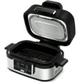 thumbnail image 5 of Moifoi 5-in-1 Electric Indoor Grill & Air Fryer Combo, 5QT Large Capacity, Stainless Steel Smokeless, Roast, Bake, Dehydrate, Beef & Fries, 5 of 5