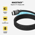 thumbnail image 3 of Scosche MagStack 3ft Magnetic USB-C to USB-C Tangle-Free Fast Charge Braided Cable SCCBM3-HTSK, 3 of 11
