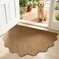 thumbnail image 5 of Byujiro Scalloped Edge Entryway Doormat, Non‑Slip Durable Indoor Outdoor Floor Rug, Low‑Profile Decorative Household Mat, Dirt‑Trapping Shoe Scraper for Front Door, Porch, Hallway, Balcony, 5 of 5