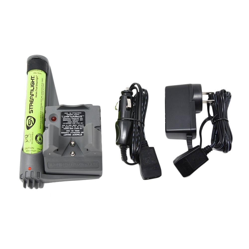 STREAMLIGHT  Stinger PiggyBack Smart Charger With Battery And AC Wall Cord And DC Car Cord (75277+22060+22051-BUNDLE)