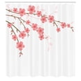 thumbnail image 3 of Ambesonne Flower Shower Curtain, Cherry Blossom Art, 69"Wx75"L, Pink Green, 3 of 5