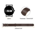 thumbnail image 2 of Uxcell Genuine Leather Watch Band 22mm Quick Release Watch Strap with Silver Metal Buckle for Men Women, Dark Brown, 2 of 7