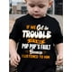thumbnail image 1 of Boys' Summer Fashion Short Sleeve T-Shirt - "If We Get In Trouble It's My 's Fault Because I Listened to Him" Graphic Print, Casual Cotton Crew Neck Tee, 1 of 7