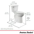 thumbnail image 2 of American Standard 215Ta.104 Cadet 1.28 Gpf Two Piece Elongated Toilet - White, 2 of 6