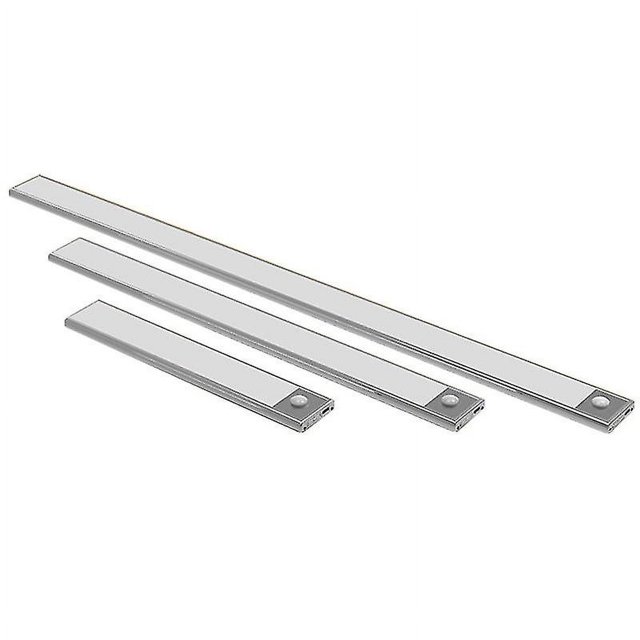 Lámpara de armario con sensor de movimiento inalámbrico de 12/23/40 cm, recargable por USB, luz debajo del gabinete, lámpara de pared nocturna con imán para escaleras de cocina