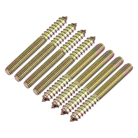Unique Bargains 3/8-16x3-1/2' Hanger Bolts, 8 Pack Double Ended Screws Wood Dowel Screws