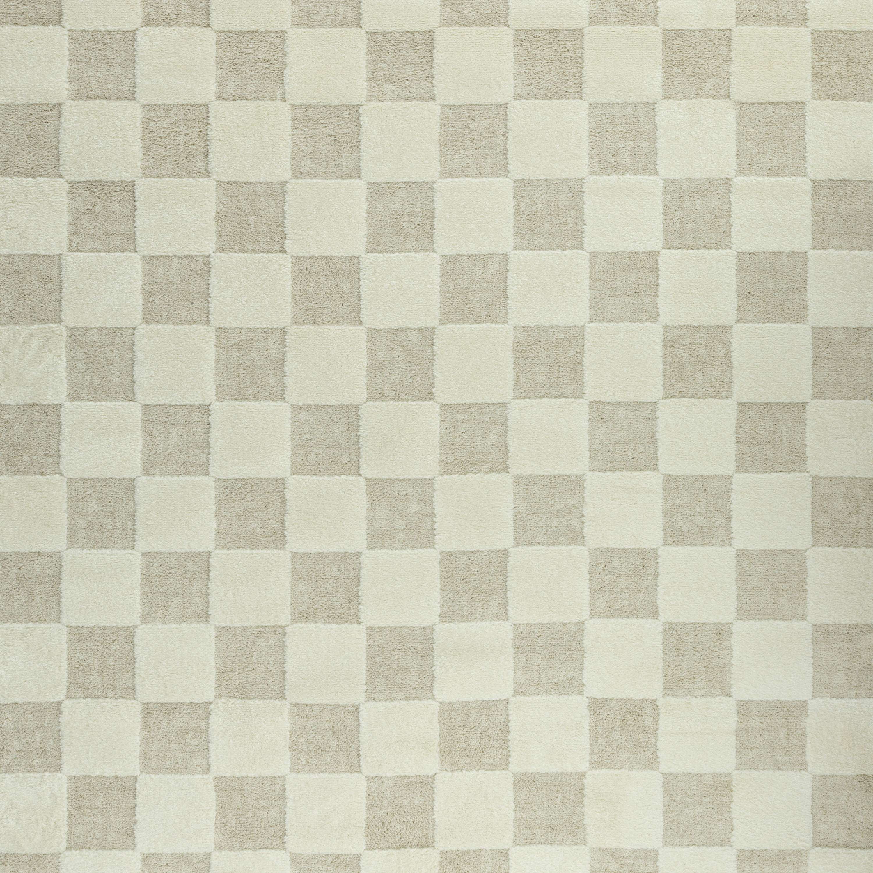 Mainstays Plush Check Ivory Indoor Runner Rug, 1 ft 11 in x 6 ft