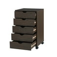 thumbnail image 6 of Accent Chest 5-Drawer Office Storage Cabinet by Naomi Home - Color: Espresso, Size: 5 Drawer, 6 of 8