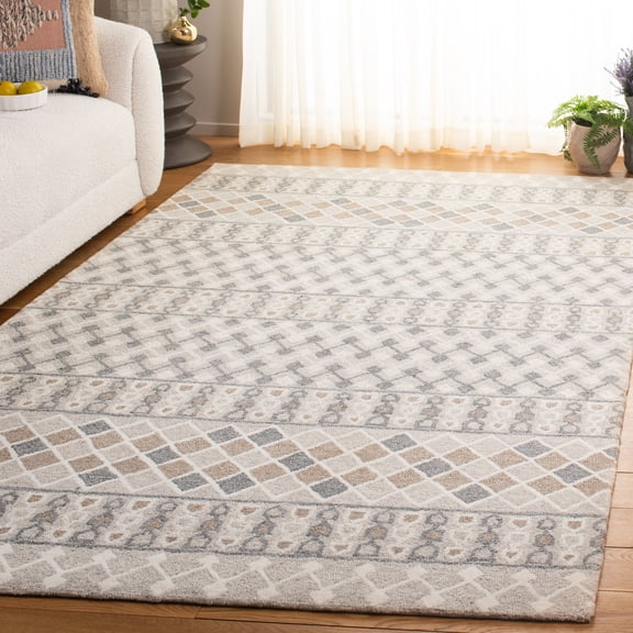 Safavieh Ebony Ewart Southwestern Area Rug, Gray/Ivory, 5' x 8'