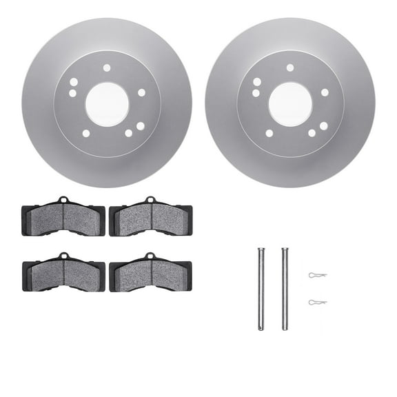 Dynamic Friction Company Front Geospec Brake Rotors with 5000 Advanced Brake Pads includes Hardware 4512-47062