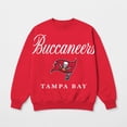 thumbnail image 5 of Women's Gameday Couture Red Tampa Bay Buccaneers Legacy Club Premium Fleece Drop Shoulder Oversized Sweatshirt, 5 of 5