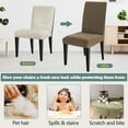 thumbnail image 3 of Dining Chair Covers Set of 4, Stretch Dining Room Cushion Cover Non-Slip Elastic Protectors for Wedding Kitchen Party Hotel, 3 of 6