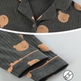 thumbnail image 4 of Pijamas Mujer Primavera y Otoño Algodón Manga Larga Fino Verano Cardigan Algodón Traje Hogar, 4 of 6