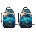 thumbnail image 2 of Zufioo Hawaiian Ship Dolphin for Car Seat Kick-Proof Storage Pads 2 Pack, Anti-Stain Adjustable Car Seat Protectors for SUV, Jeep, Truck-One Size, 2 of 9