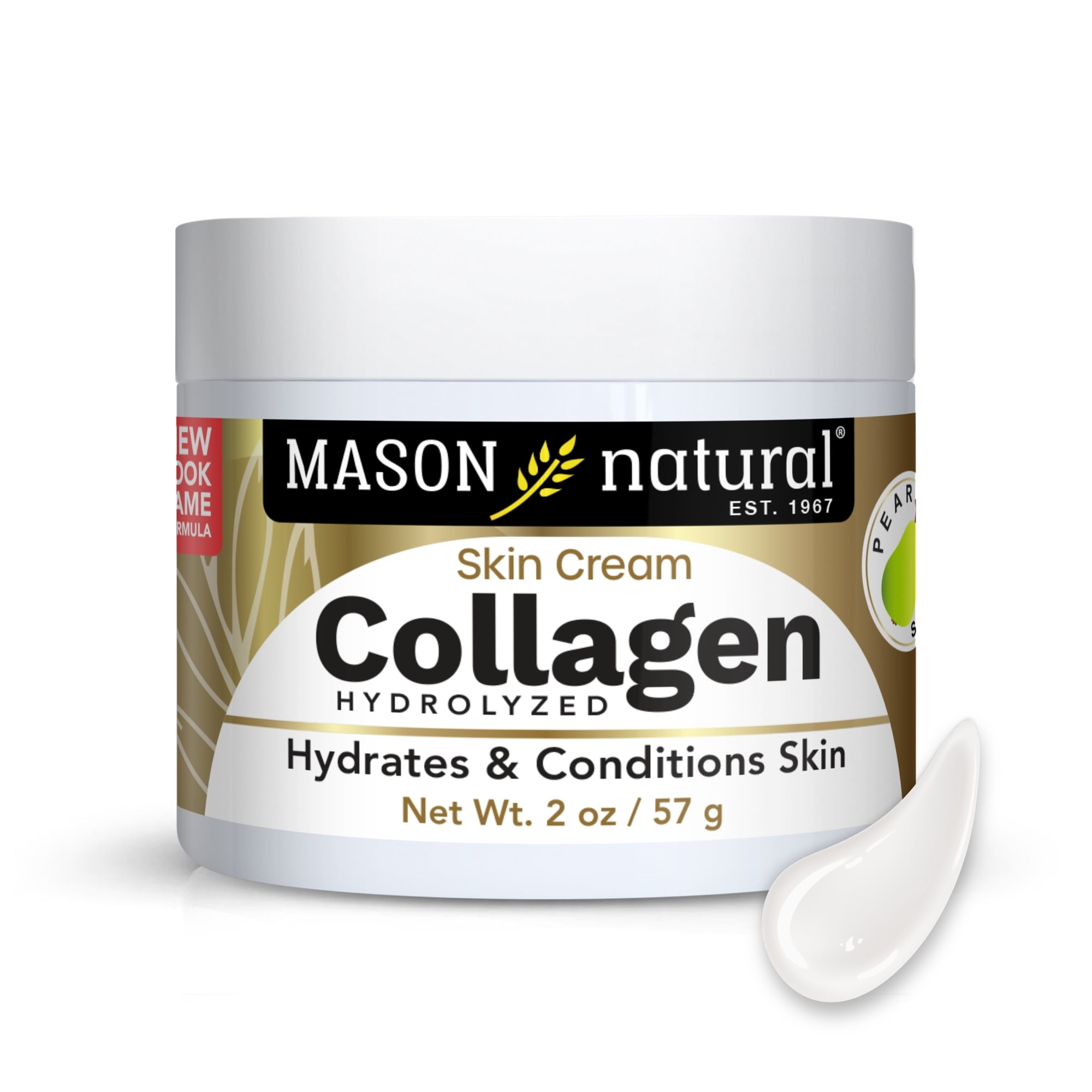 Mason Natural Collagen Hydrolyzed Beauty Moisturizing Skin Cream, Hydrates and Conditions Skin, 2 oz