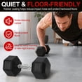thumbnail image 4 of Flexwave 35 LB Rubber Hex Dumbbell with Non-Slip Grip for Home Gym Strength Training-Single, 4 of 7