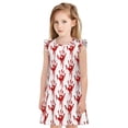 thumbnail image 1 of Fotbe Red Bloody Scary Hands Vestido de Dormir para Niñas de 3 a 10 Años, Mangas Cortas, Estilo Princesa, Pijama Camisón con Mangas Voladas-X-Large, 1 of 6