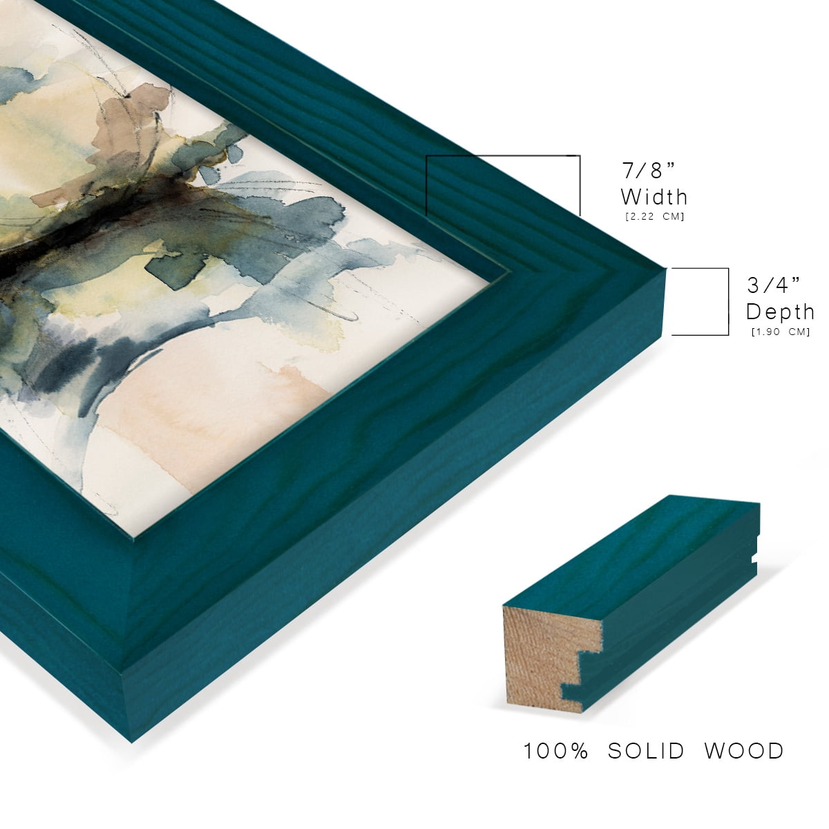 Winter Shoal II - Framed Print w/glass - Ocean Blue