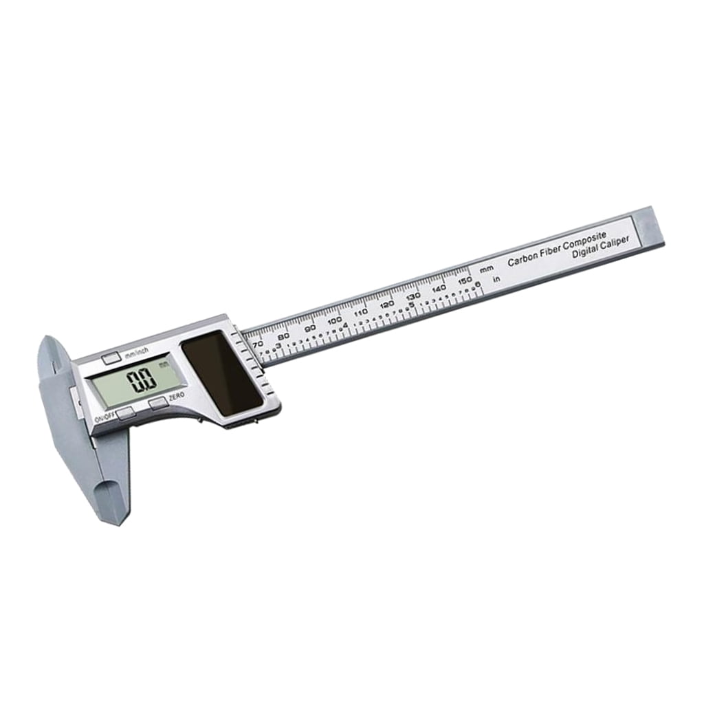 Solar Power Electronic Digital Vernier Caliper, LCD Gauge Micrometer, 150mm 6 Inch Ruler Measuring Tool