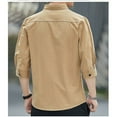 thumbnail image 4 of Shirts for Men,Long Sleeve Fishing Shirt With Pockets Cool Comfort Button Down Shirt Breathable Hiking Outdoor Wear,Mens Shirts,XL,Khaki, 4 of 4