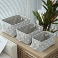 thumbnail image 7 of SLYNSHome Storage Bins for Closet Organizers and Storage Baskets with Rope Handles Decorative Collapsible Baskets for Organizing Clothes Toy Nursery - 14x10x6.3 inch (Gray), 7 of 7