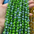 thumbnail image 1 of Cuentas de vidrio redondas planas de ojo de diablo, cuentas sueltas, accesorios de joyería semiacabados, 1 of 1