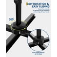 thumbnail image 6 of Soonbuy 10 Ft Cantilever Patio Umbrella with Solar LED Lights, 360 Rotation, Hand Crank, 8 Ribs and Vent, Offset Outdoor Umbrella with Base for Pool Deck Garden Porch, 6 of 8