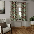 thumbnail image 2 of Ambesonne Grommet Curtain, , 50"x108", Maroon Fern Green, 2 of 5