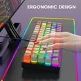 thumbnail image 6 of 60% Wired Mechanical Gaming Keyboard USB-C with 68 Keys Backlit Mini Keyboard with Blue Switch/Multimedia Keys,Waterproof Small Ultra-Compact 68 Keys Keyboard for PC/Mac Gamer,Typist,Travel, 6 of 10