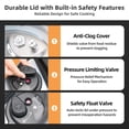 thumbnail image 6 of SHOUFTW 3 Quart Electric Pressure Cooker, 9-in-1 Multi Cooker with Slow Cook, Rice, Steam & Sauté, Silver, 6 of 8
