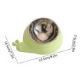thumbnail image 3 of Tilted Stainless Steel Pet Bowl, 15° Raised Cat and Dog Food Bowl with Non-Slip Base, Feeder for Small to Medium Pets, 3 of 6