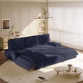 thumbnail image 6 of Timbernest 94.5" Pull Out Sofa Bed King Size, 3-in-1 Convertible Sleeper Sofa, Modern Corduroy Couch for Living Room, Blue, 6 of 12