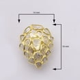 thumbnail image 4 of 2.05 CTW Natural Diamond Polki Pear Studs 925 Sterling Silver Gold Plated Mother's Day Gift Women Earrings, 4 of 5