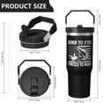 thumbnail image 5 of 1pc Men - 1 30oz Tumbler with Straw & Handle - Insulated Stainless Steel Cup | Holiday Gift for Man Women (Christmas, Valentine's, Birthday), 5 of 7