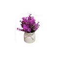 thumbnail image 2 of YiJuHui Artificial Bonsai Potted Plants, Fake Flowers for Home Decor, Lifelike Plastic Greenery in White Planter, Faux Floral Arrangement for Living Room Dining Table Courtyard Decoration, 2 of 6