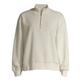 Time and Tru Women's Sherpa Quarter Zip Sweater