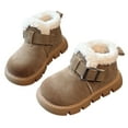 thumbnail image 3 of Quealent Winter Boots Boys Girls Soft Warm Shoes Toddler Black Snow Boots (Toddler/Little Kid) Khaki for Size 11, 3 of 8