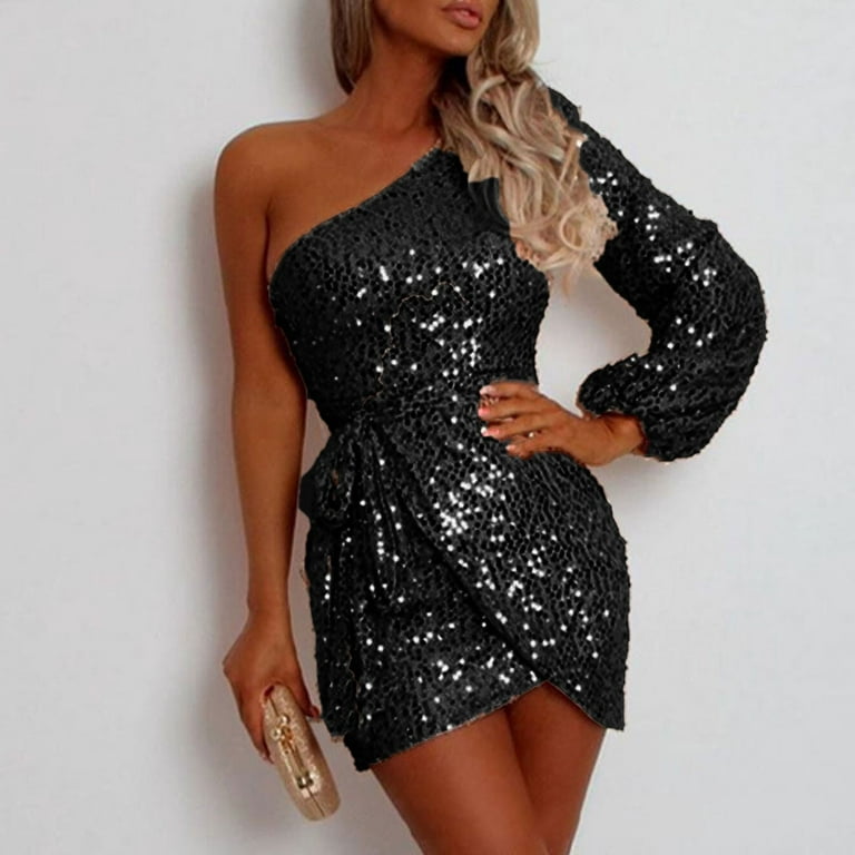 Plus Size Black Sequin Dress - Party Dress - Sleeveless – Bonny Flair