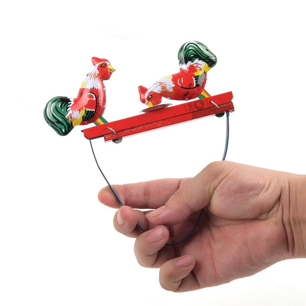 Vintage Iron Wind-up Cartoon Cock Rooster Pecking Rice Toy Classic Kids  Gift - Walmart.com