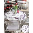 thumbnail image 6 of Outdoor Tablecloth with Umbrella Hole Zipper Purple Floral Round Tablecloth 54" Waterproof Outside Table Cloth Watercolor Botanical Flower Country Spring Patio Table Cover Tablecloths for Picnic, 6 of 8