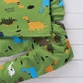 thumbnail image 5 of Caqnni Toddler Baby Boy Fall Winter Outfits Contrast Color Sweatshirt Casual Pants 2Pcs Clothes Set Fall Winter Set for 0 6 12 18 24 M 1t 2t 3t 4t 5t 6t,Green,3-6 Months, 5 of 5