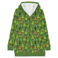 thumbnail image 4 of ZQUUVOU Women's Shirts Casual Christmas Printed Knitted Cardigan Button Up Jacket Coat (Green,M), 4 of 6