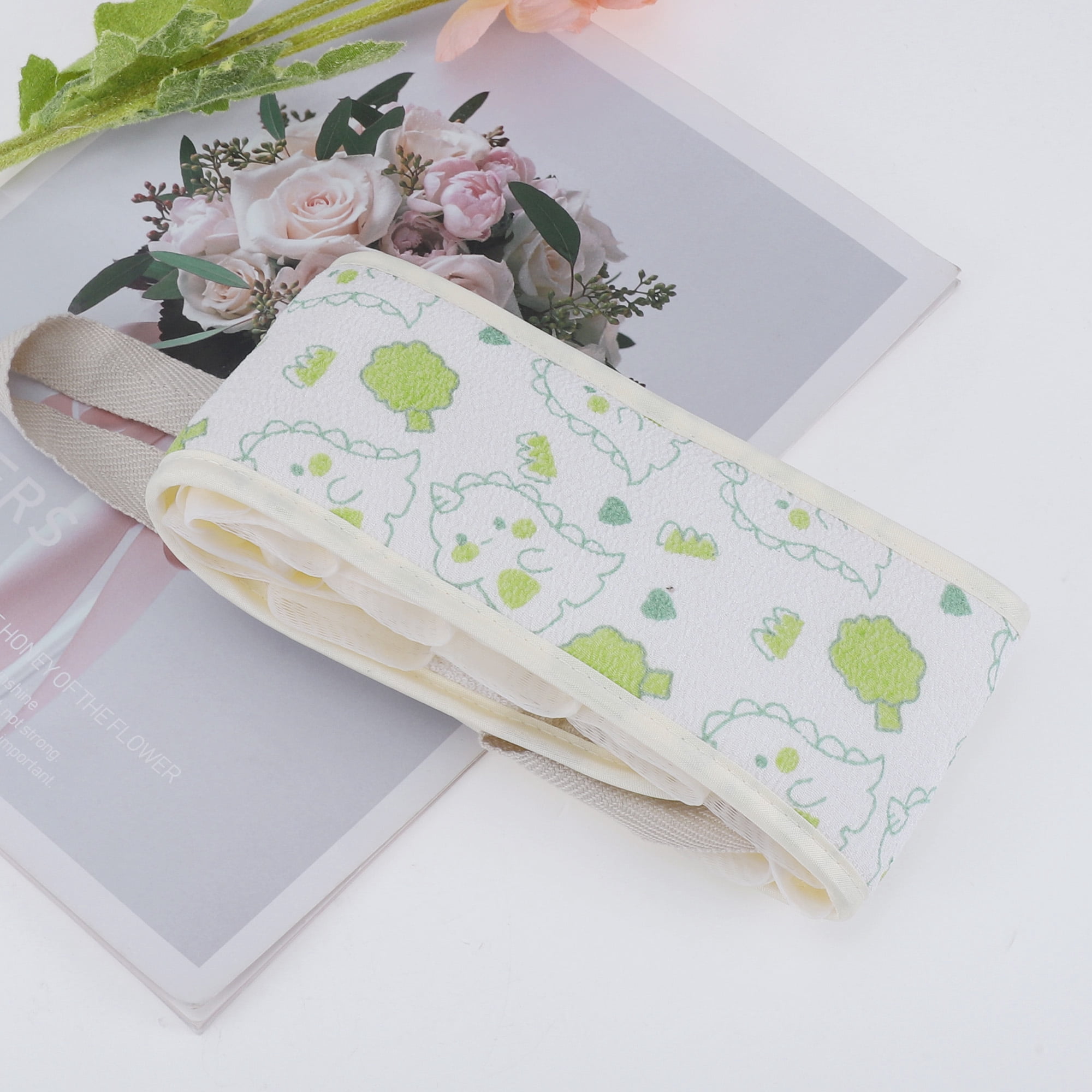 Unique Bargains Loofah Body Scrub Towel Exfoliating Towel Dinosaur