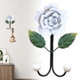 thumbnail image 2 of Decorative Resin Wall Hooks – Hand Painted Flower Shaped Wall Mounted Hook for Coats, Hats, Towels, Keys, Artistic Home Entryway Organizer by Goohae, 2 of 2