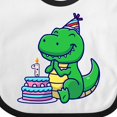 thumbnail image 4 of Inktastic T-rex 1st Birthday Boys or Girls Baby Bib, 4 of 4