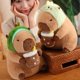 thumbnail image 3 of Cartoon Capybaras Plush Toy with Cute Head Cover Comfy Plush Filling Throw Pillow for Bedroom Living Room, 3 of 5
