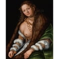 thumbnail image 2 of Lucas Cranach the Elder 20x24 Black Ornate Framed Double Matted Museum Art Print Titled: Lucretia, 2 of 5