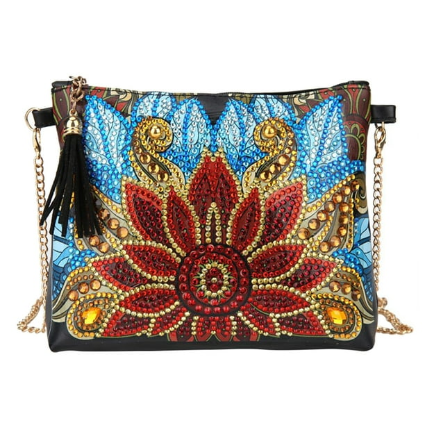 Bolso de Embrague de Cuero Estuche de Cosméticos de Pintura de