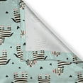 thumbnail image 4 of Ambesonne Zebra Valance Pack of 2, Animal and Tiny Hearts, 42"X12", Seafoam Pale Yellow, 4 of 5