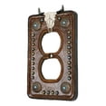 thumbnail image 3 of Set of 2 Western Cow Skull Turquoise Concho Wall Double Receptacle Switch Plates, 3 of 10